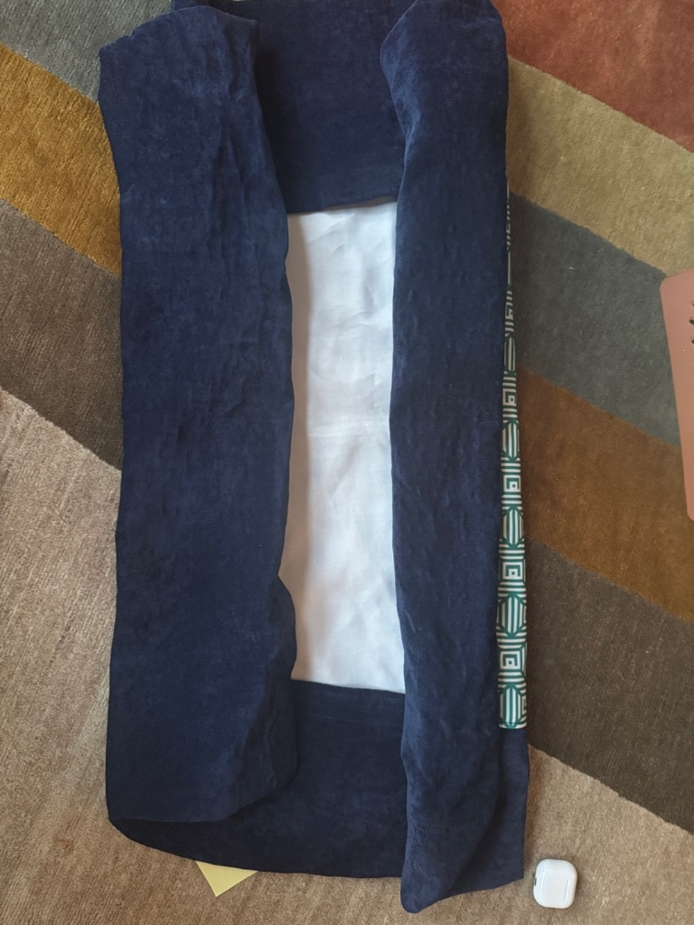 Lovesac standard base. Sapphire Navy corded blue.